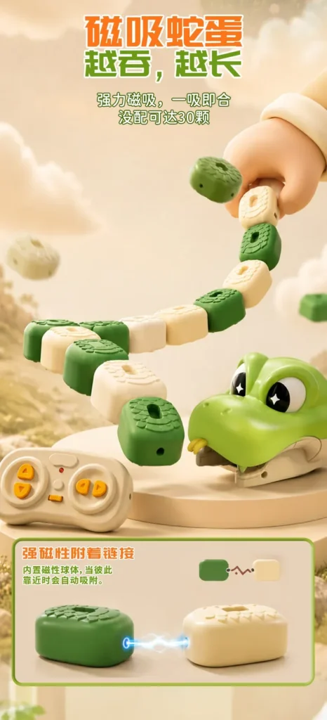 Remote-Control Magnetic Snake Battle Toy detail image 3