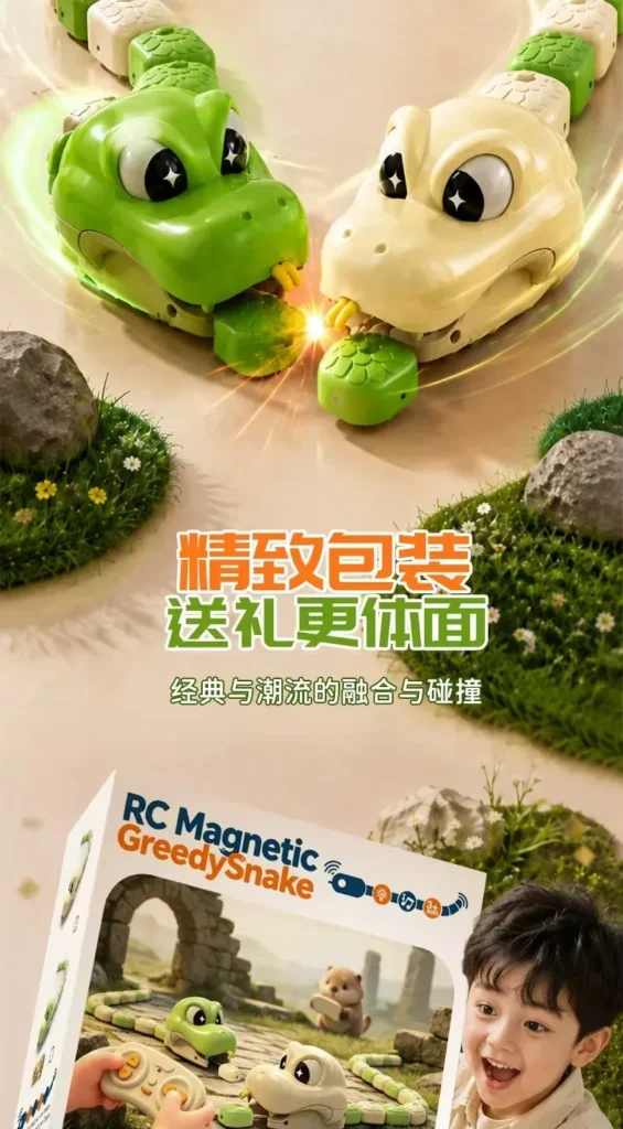 Remote-Control Magnetic Snake Battle Toy detail image 7